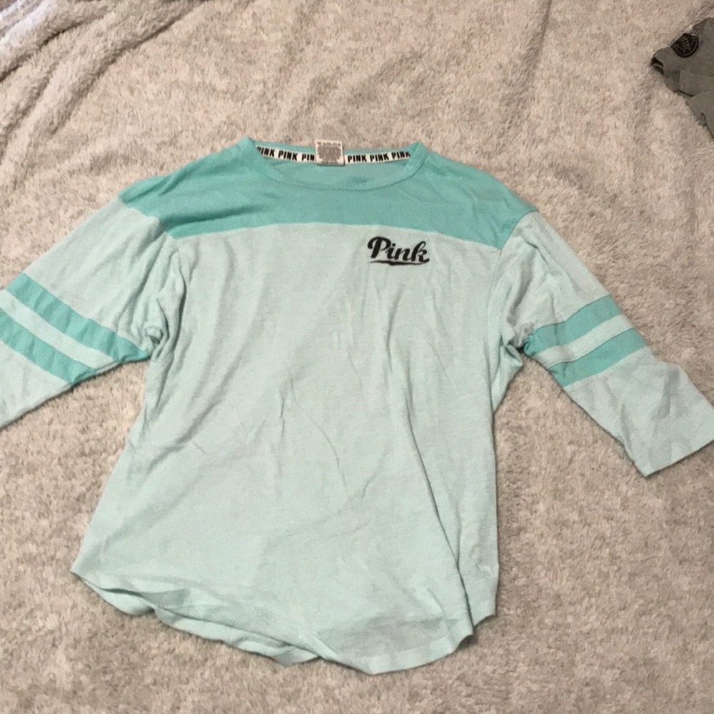 teal half sleeve shirt from PINK size XS